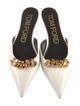 Tom Ford Leather Chain-Link Accents Mules