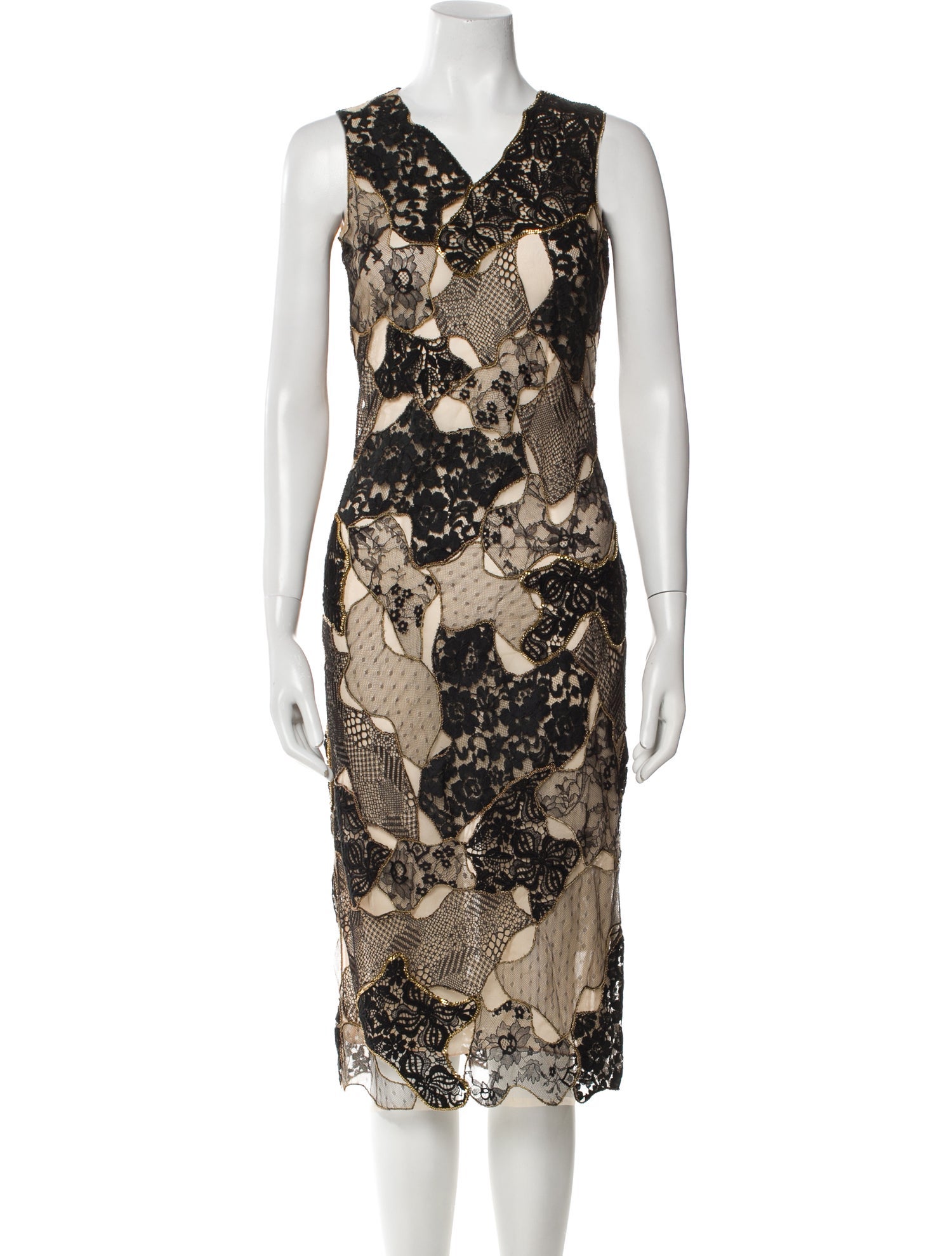 Tom Ford Lace Pattern Midi Length Dress
