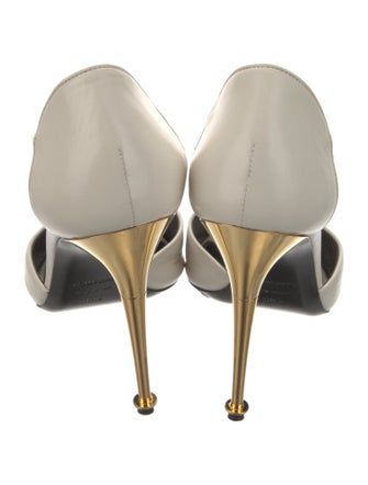 Tom Ford Leather Chain-Link Accents D'Orsay Pumps