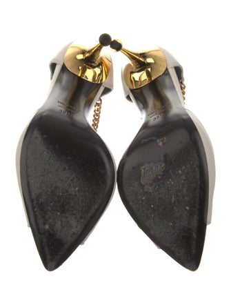 Tom Ford Leather Chain-Link Accents D'Orsay Pumps