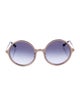 Tom Ford Round Gradient Sunglasses
