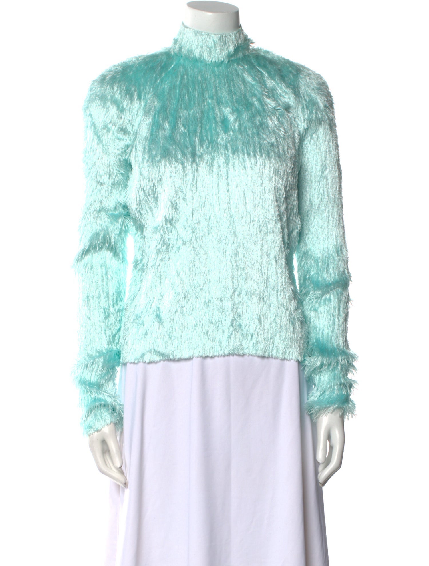 Tom Ford Mock Neck Long Sleeve Blouse