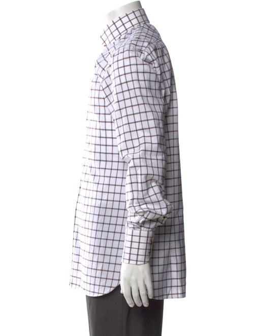 Tom Ford Plaid Print Long Sleeve Dress Shirt