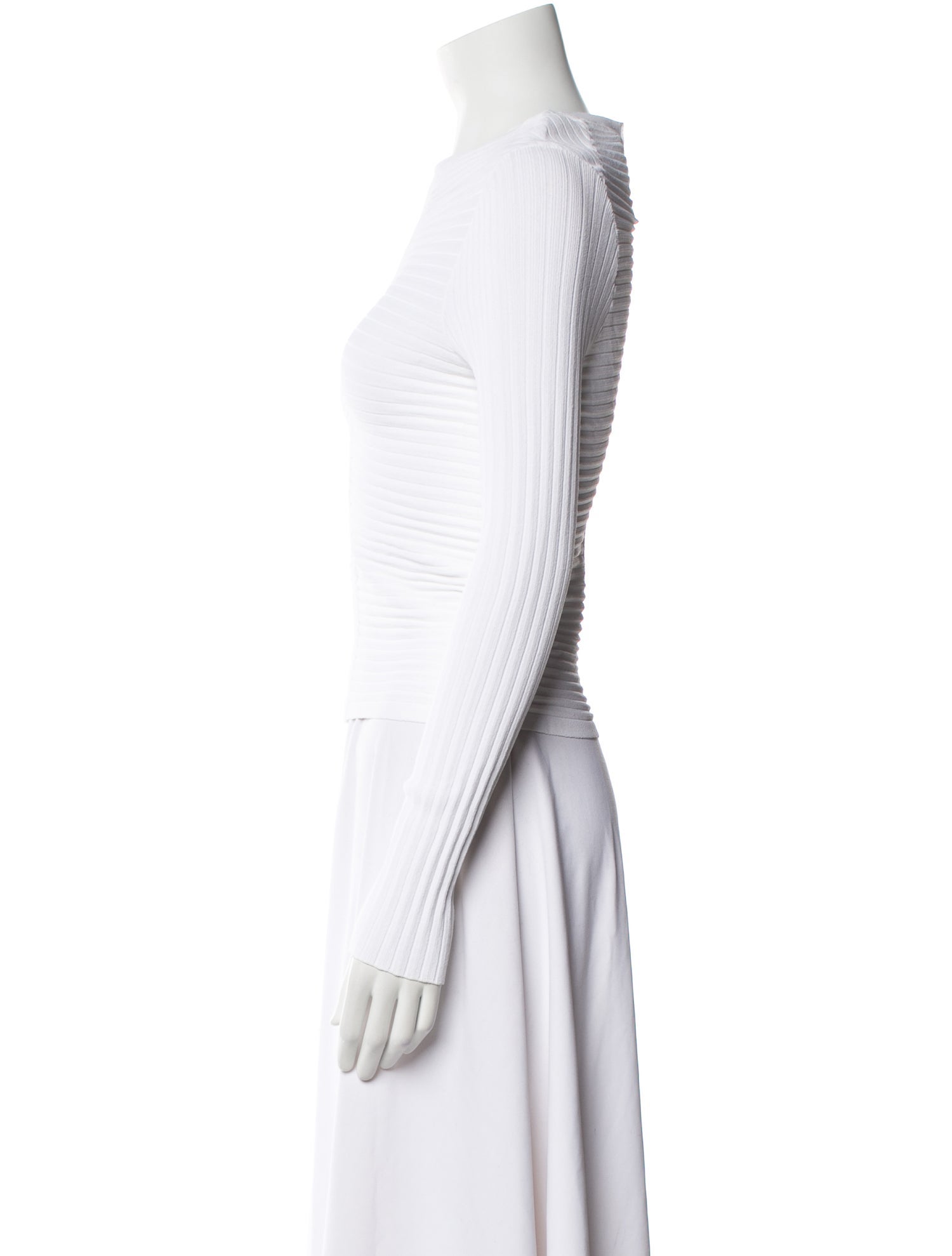 Tom Ford Crew Neck Long Sleeve Crop Top