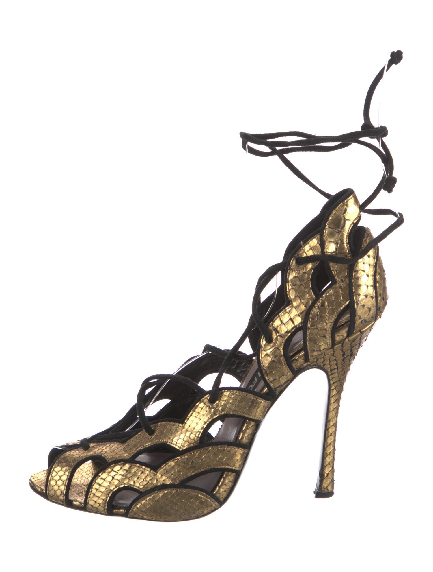 Tom Ford Leather Animal Print Pumps