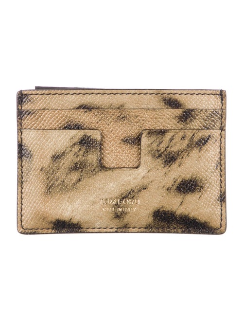 Tom Ford Leather Animal Print Card Holder