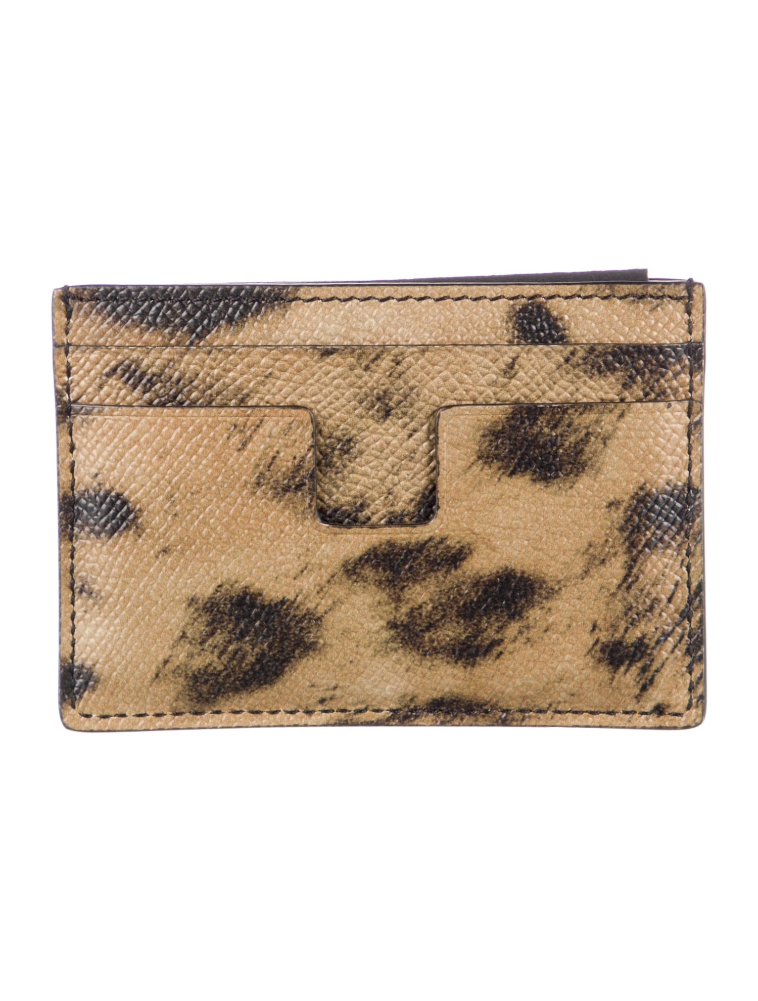 Tom Ford Leather Animal Print Card Holder