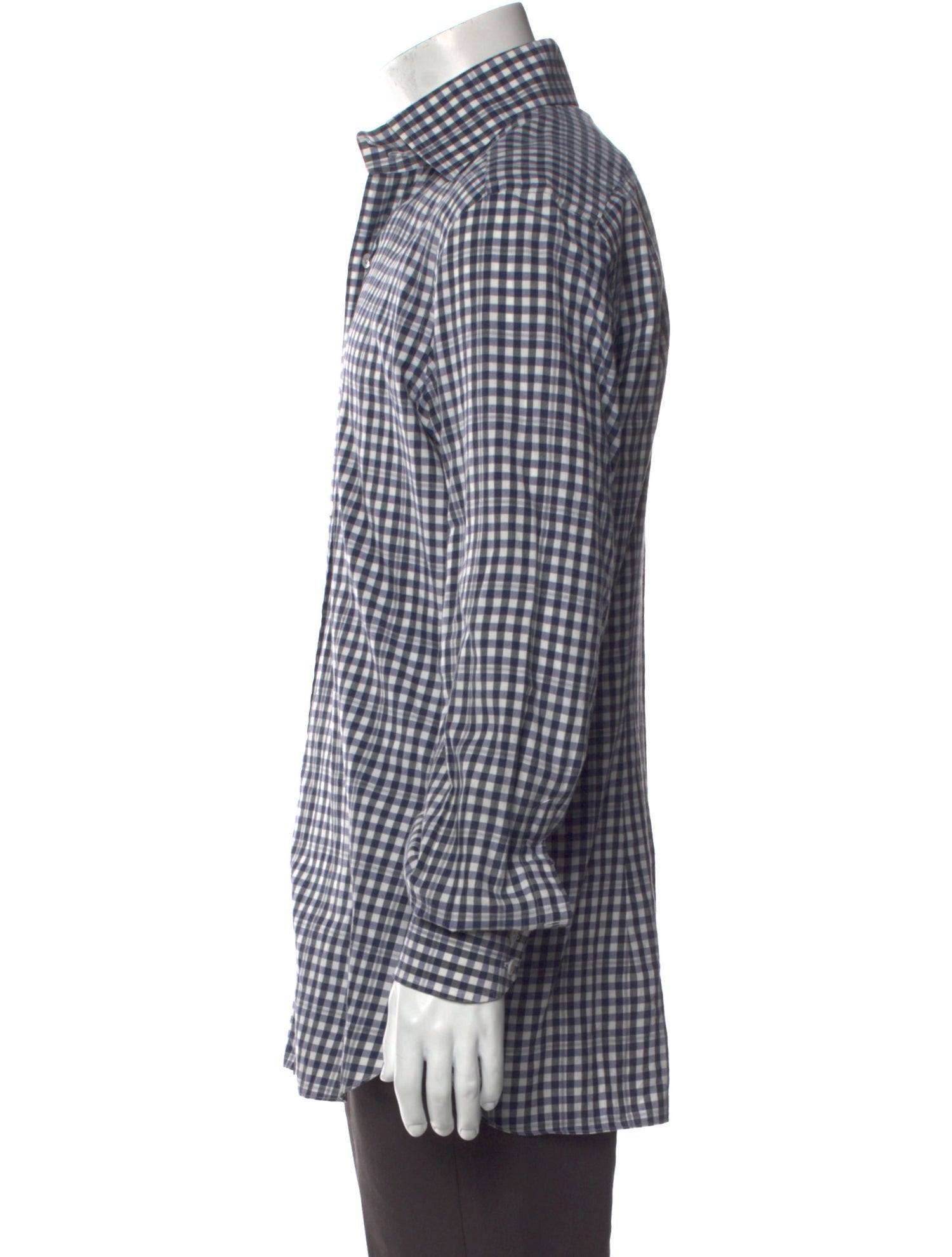 Tom Ford Plaid Print Long Sleeve Dress Shirt