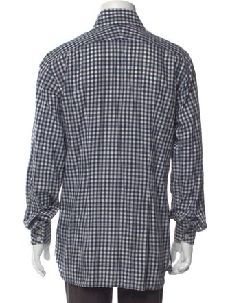 Tom Ford Plaid Print Long Sleeve Dress Shirt