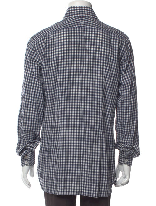 Tom Ford Plaid Print Long Sleeve Dress Shirt