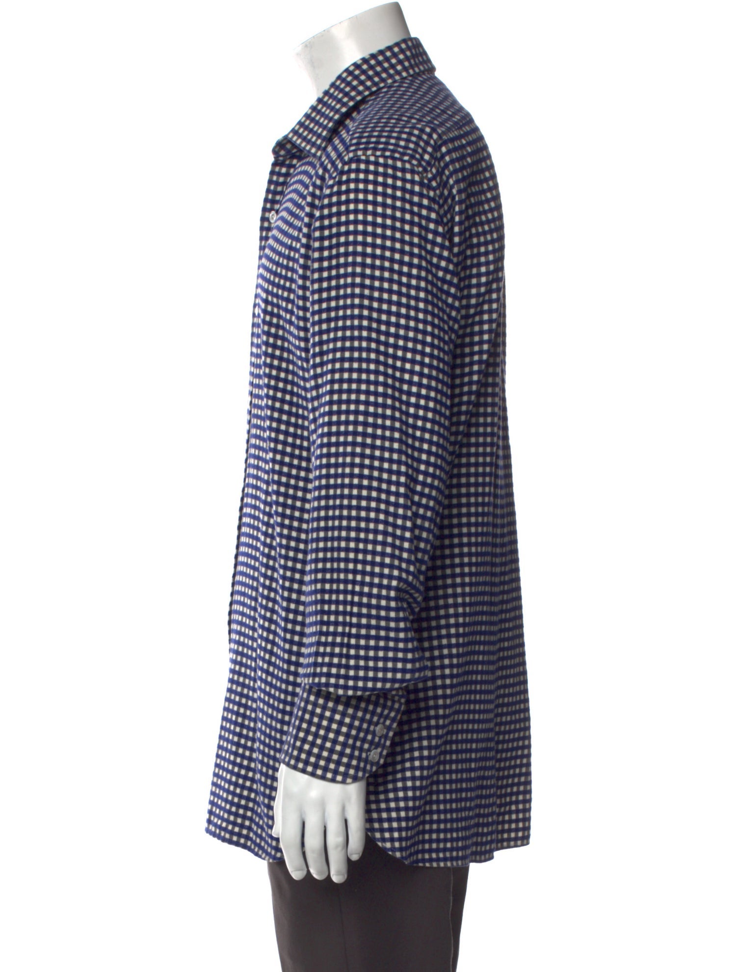 Tom Ford Plaid Print Long Sleeve Shirt