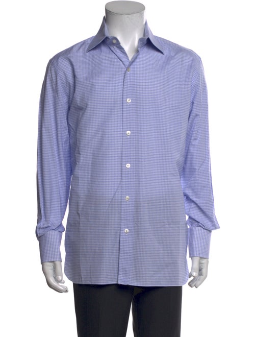 Tom Ford Plaid Print Long Sleeve Dress Shirt