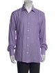 Tom Ford Plaid Print Long Sleeve Dress Shirt