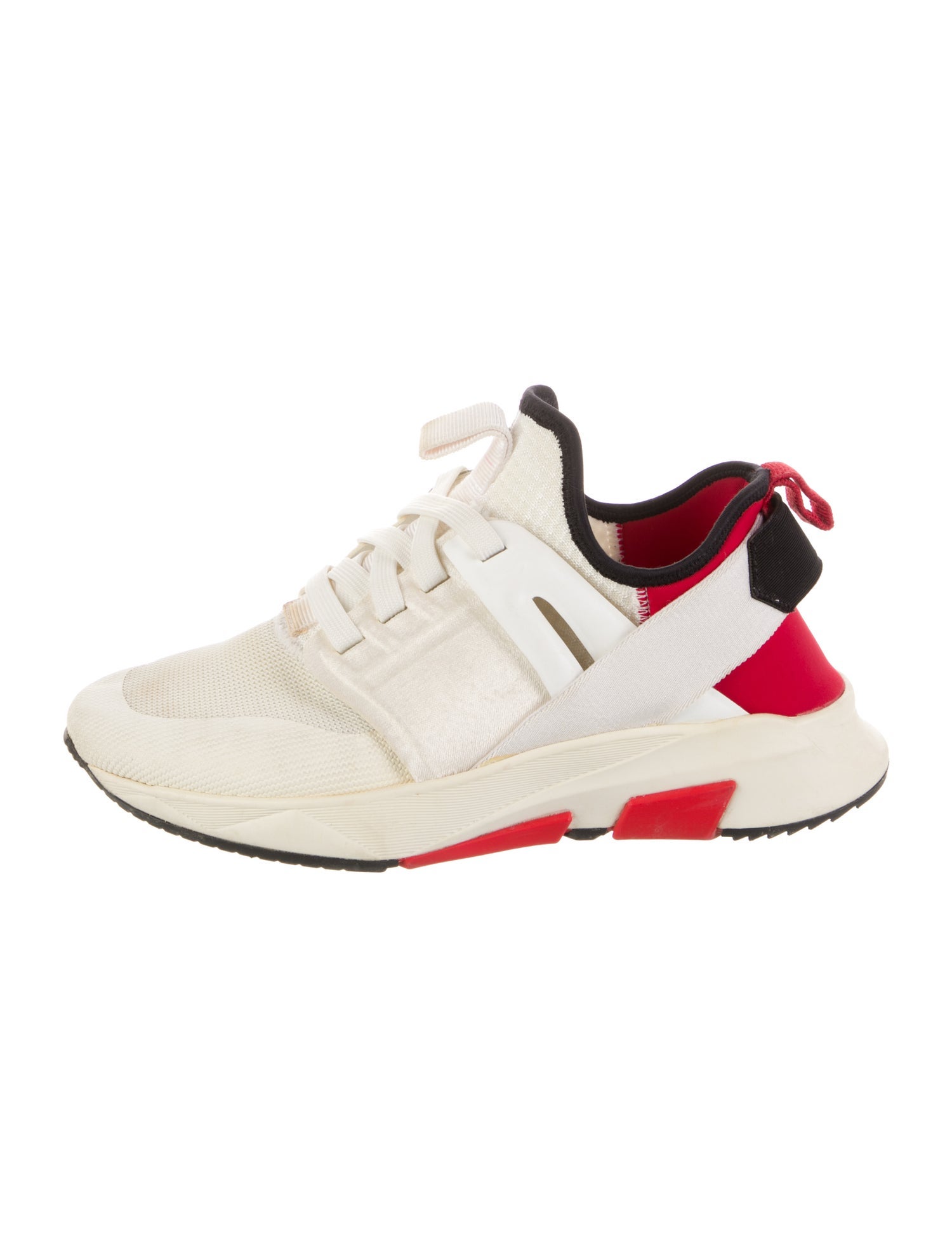 Tom Ford Canvas Colorblock Pattern Sneakers