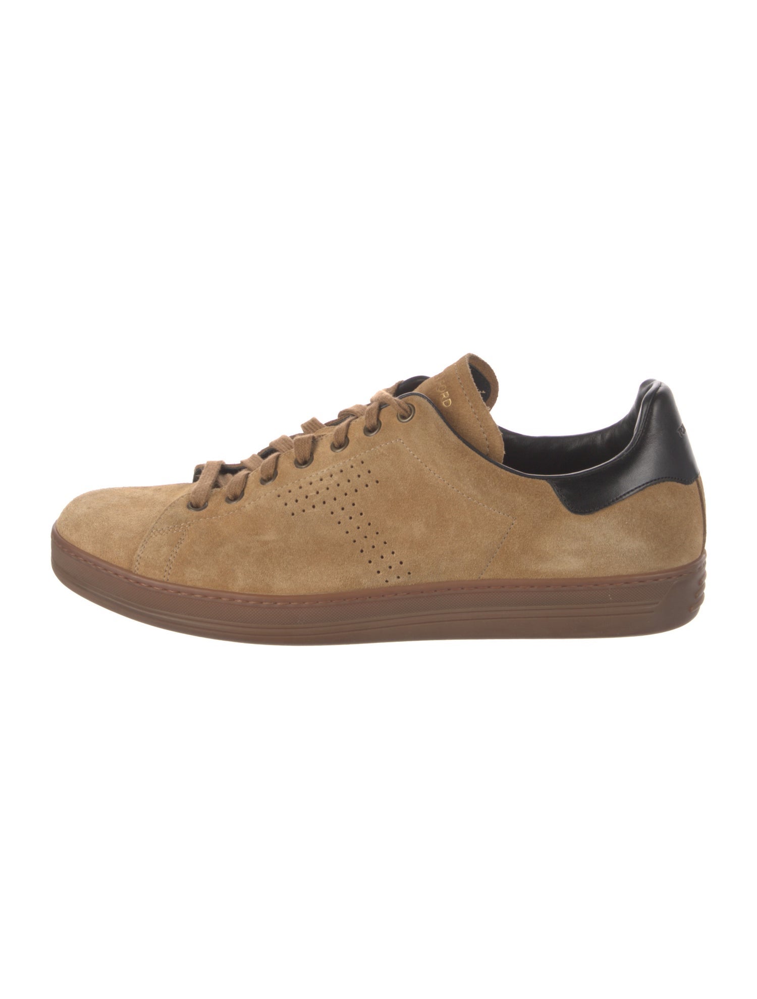 Tom Ford Suede Lasercut Accents Sneakers