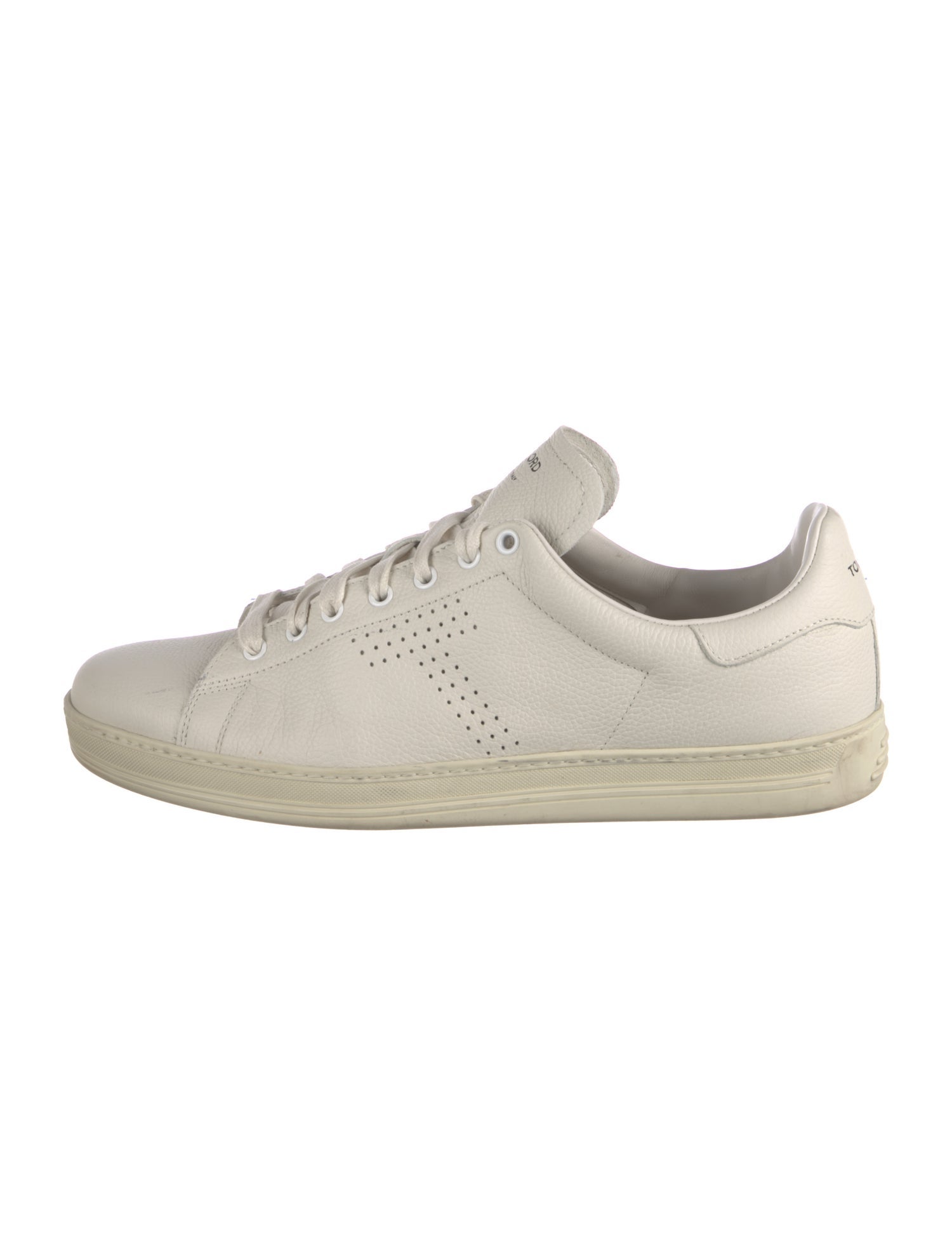 Tom Ford Leather Lasercut Accents Sneakers