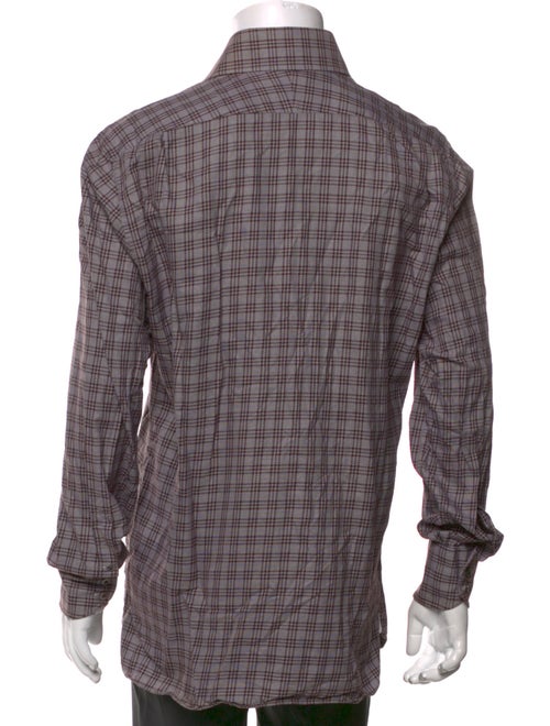 Tom Ford Wool Plaid Print Shirt
