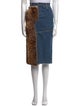 Tom Ford Fur Trim Midi Length Skirt