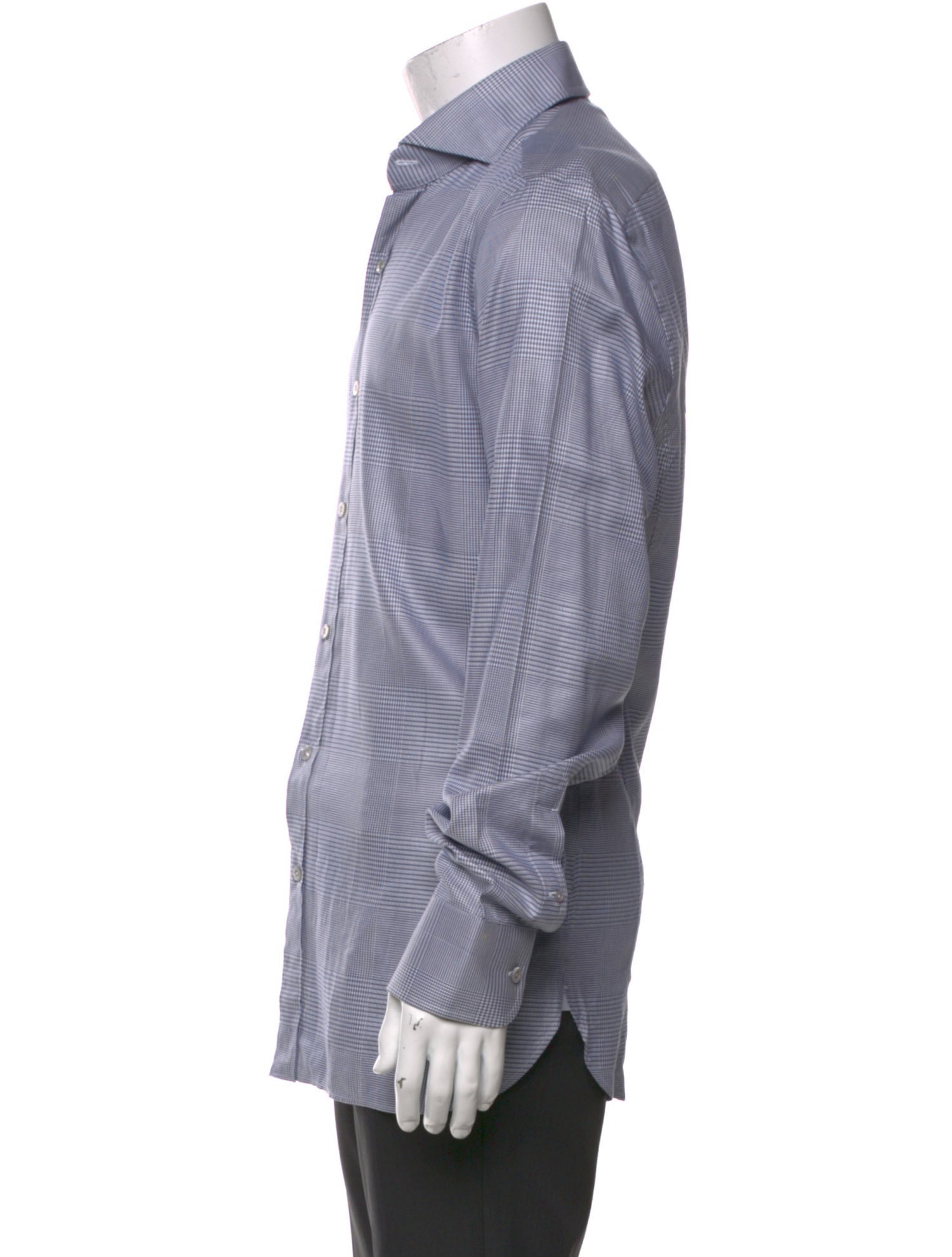 Tom Ford Plaid Print Long Sleeve Dress Shirt