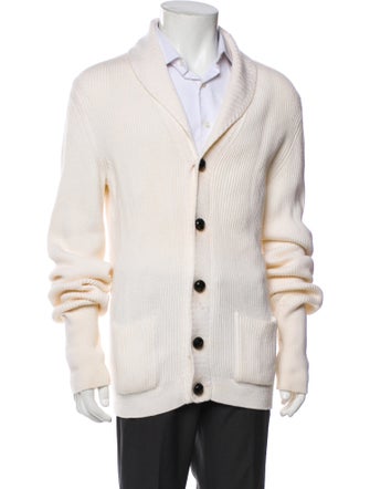 Tom Ford Merino Wool Plaid Print Peacoat