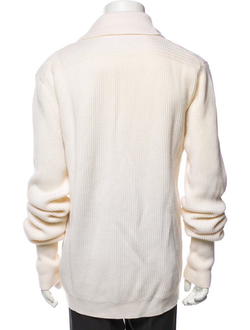 Tom Ford Merino Wool Plaid Print Peacoat