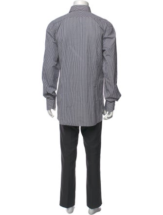 Tom Ford Plaid Print Long Sleeve Shirt