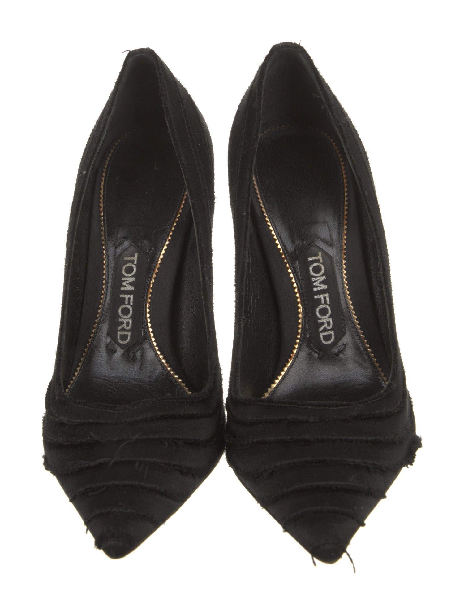 Tom Ford Satin Raw-Edge Trim Pumps