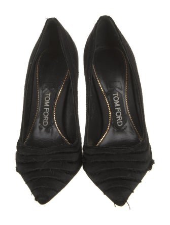 Tom Ford Satin Raw-Edge Trim Pumps
