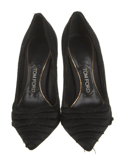 Tom Ford Satin Raw-Edge Trim Pumps