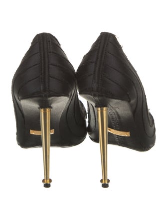 Tom Ford Satin Raw-Edge Trim Pumps