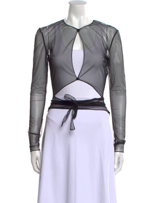 Tom Ford V-Neck Long Sleeve Crop Top