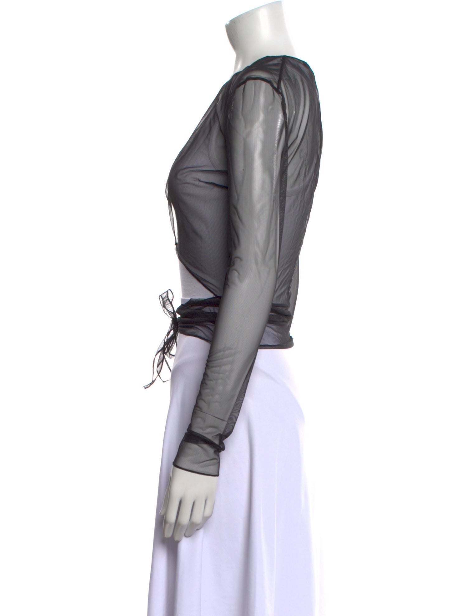 Tom Ford V-Neck Long Sleeve Crop Top