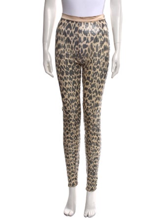 Tom Ford Animal Print Skinny Leg Pants