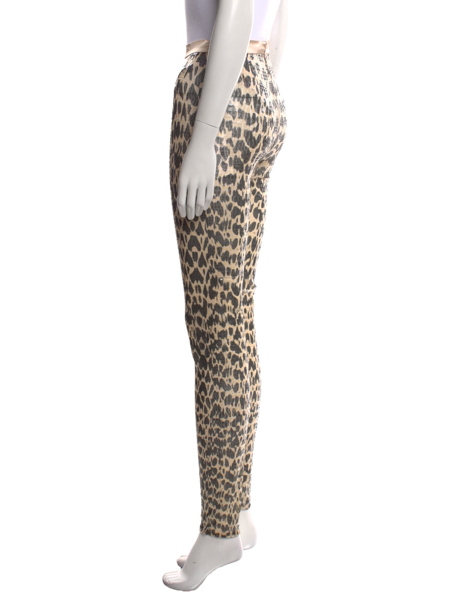 Tom Ford Animal Print Skinny Leg Pants