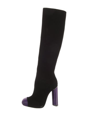 Tom Ford Velvet Beaded Accents Boots