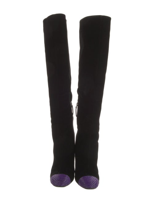 Tom Ford Velvet Beaded Accents Boots