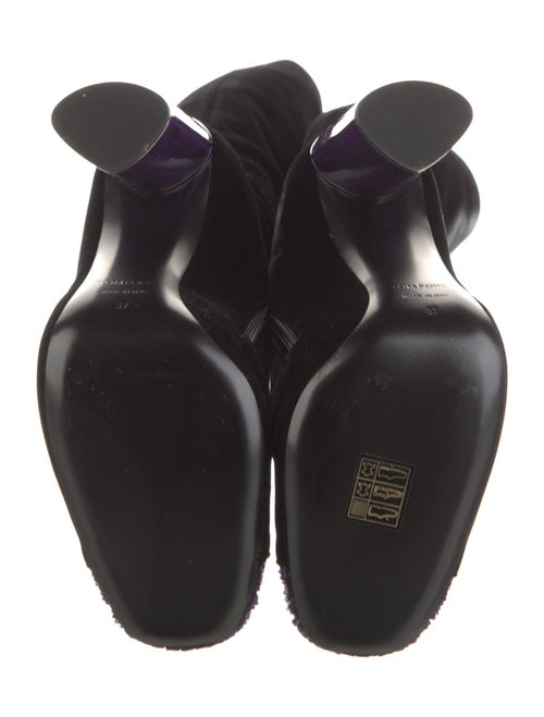 Tom Ford Velvet Beaded Accents Boots