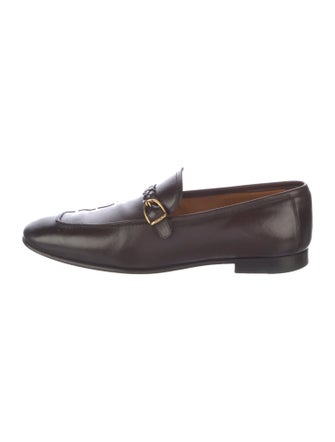 Tom Ford Leather Chain-Link Accents Dress Loafers