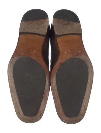 Tom Ford Leather Chain-Link Accents Dress Loafers