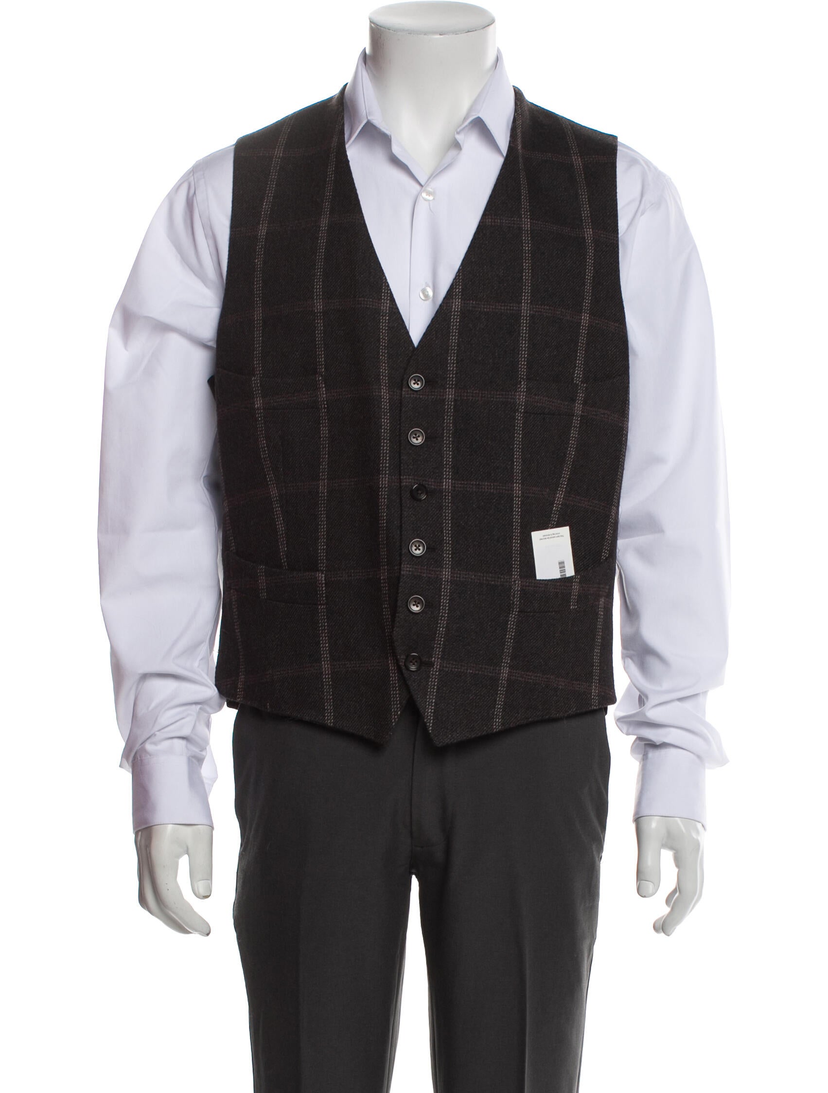 Tom Ford Plaid Print Vest