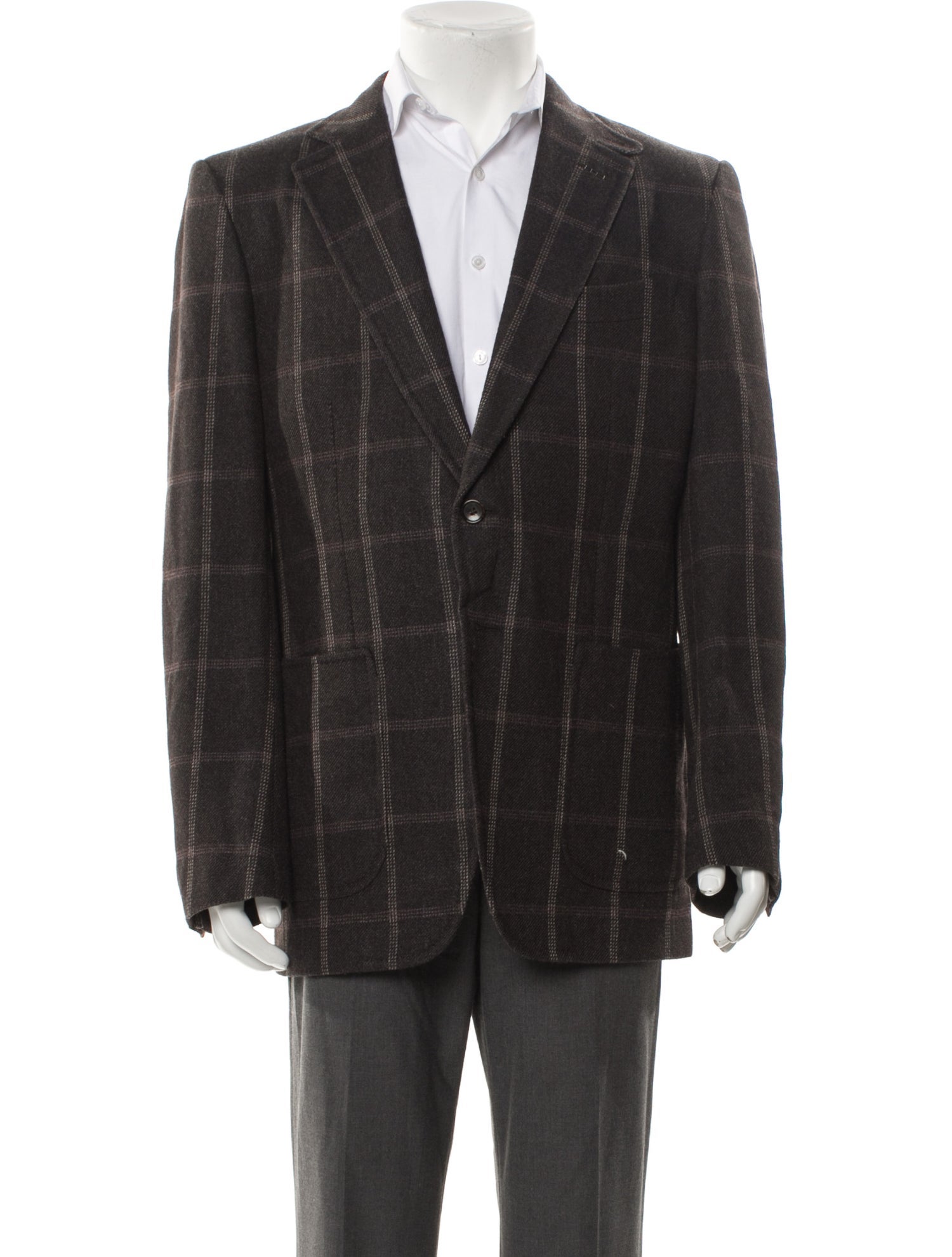 Tom Ford Plaid Print Blazer