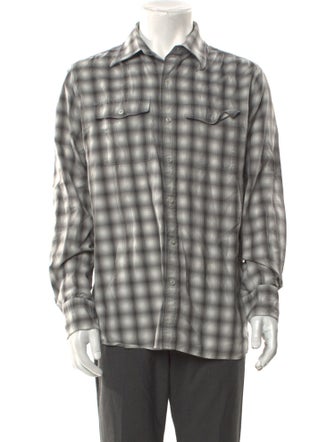 Tom Ford Plaid Print Long Sleeve Dress Shirt