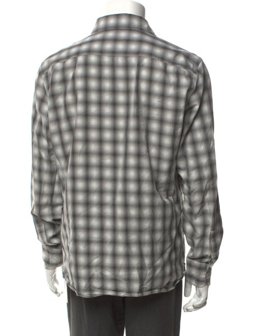 Tom Ford Plaid Print Long Sleeve Dress Shirt