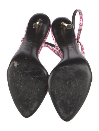 Tom Ford Satin Animal Print Sandals