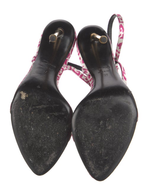 Tom Ford Satin Animal Print Sandals