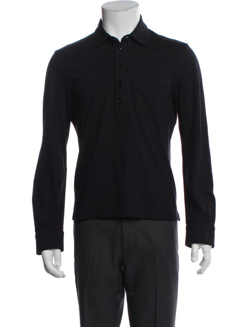 Tom Ford Collar Long Sleeve Polo Shirt
