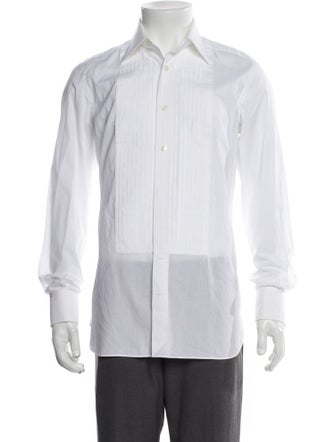 Tom Ford Striped Long Sleeve Tuxedo Shirt