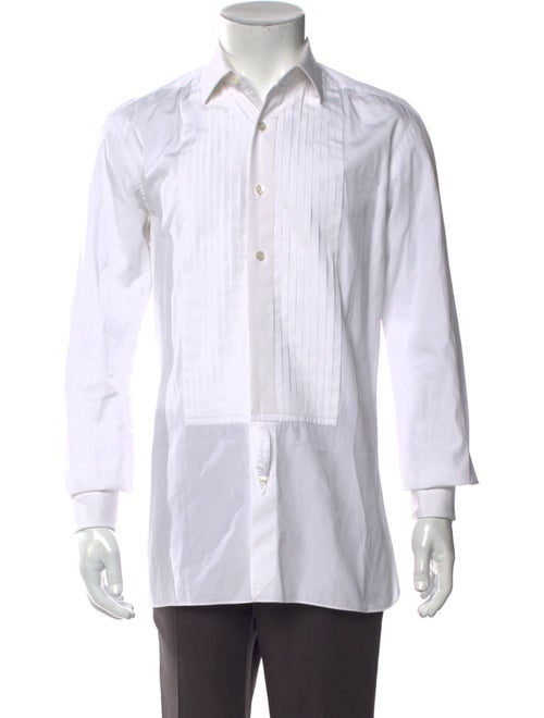 Tom Ford Striped Long Sleeve Tuxedo Shirt