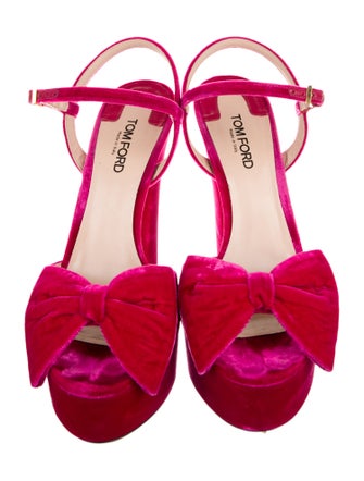 Tom Ford Velvet T-Strap Sandals