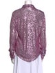Tom Ford Sequin Printed Button-Up Top